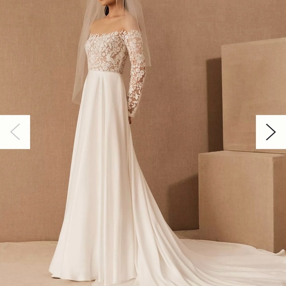 Jenny Yoo Dresses & Skirts - 🔴Jenny Yoo Bradley Lace Off The Shoulder Wedding Dress 0